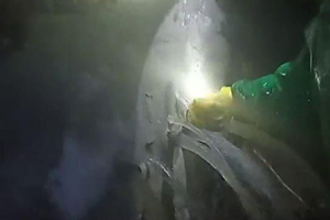 新乡消防水池堵漏现场